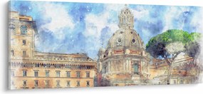 Tablou - Biserica Santa Maria di Loreto, Roma, Italia (120x50 cm)