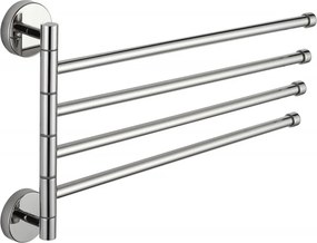 Mexen cuier rotativ cvadruplu pentru prosoape, crom - 7039244-00