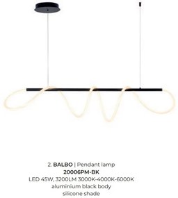 Lustra LED design moderna BALBO negru