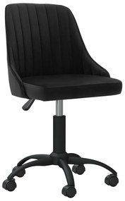 3089988 vidaXL Scaune de sufragerie pivotante 6 buc, negru, catifea