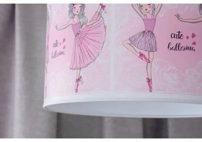 Lustră pe cablu pentru copii PRINT Duolla M 1xE27/40W/230V d. 35 cm balerine