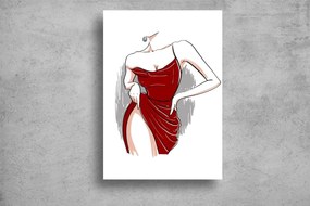 Tablou Canvas - Abstract rochie grena sexy