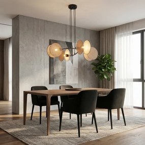 Lustră pe cablu MOTIF 4xE14/10W/230V bej