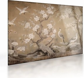 Tablou pe sticlă - Desen animat peisaj japonez (70x50 cm)