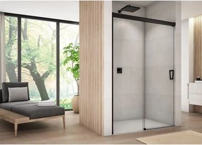 Usa de dus glisanta cu segment fix negru mat SanSwiss Cadura CAS2 140 cm dreapta