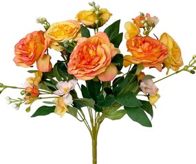 Trandafiri portocalii artificiali AMELIE, 45cm