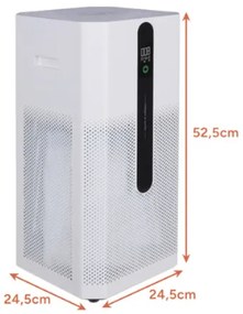 Purificator de aer cu filtru HEPA H12, ionizare și Wi-Fi - 370 m³/h, 80 m²