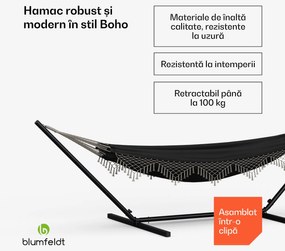Hamac SwayStation Boho, 320 x 116 cm, rezistent la intemperii, rezistent la rugină
