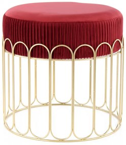 Puf/ Taburet tapitat Cleopatra Bordeaux