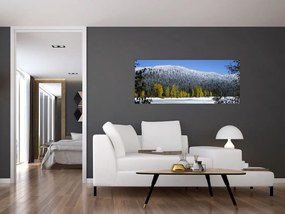 Tablou - munții înzăpeziți iarna (120x50 cm)