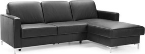 Colțar lemn masiv BASIC, 232 × 85 × 165 cm - Stânga