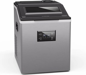 Klarstein FrostMaster, producător de gheață, 40 kg cuburi de gheață pe zi, carcasă din oțel inoxidabil, afișaj cu LED, inclusiv cupă de gheață