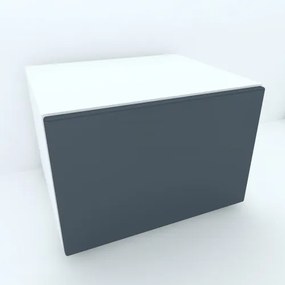 Armonia Comoda alba cu o usa cu sistem &quot;PUSH TO OPEN&quot; front MDF Gri