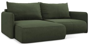 Colțar verde extensibil/cu spațiu de depozitare (cu colț pe partea stângă) Nanea – Makamii