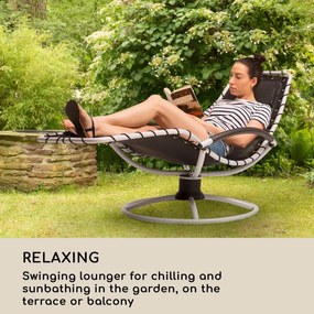 Blumfeldt The Chiller, scaun balansoar, 77 x 85 x 173 cm, 360 Comfort, ComfortMesh, negru
