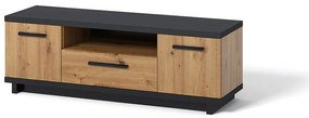 Masă TV Indi RTV (Stejar artisan + Negru mat + Stejar artisan). 1051747