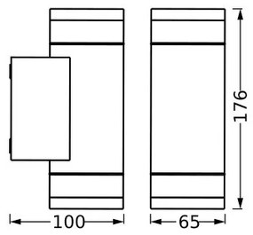 Aplică de exterior Ledvance IVE 2xGU10/35W/230V IP65