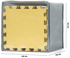 KINDERKRAFT - Puzzle din spumă LUNO 30 piese gri/galben