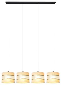 Lustră pe cablu HELEN 4xE27/15W/230V crem/neagră/aurie