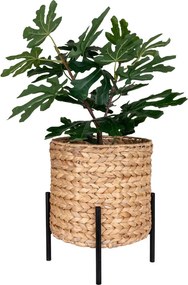 Antas vas din răchită, jacint de apă, natural/negru, 26,5x26,5x29 cm