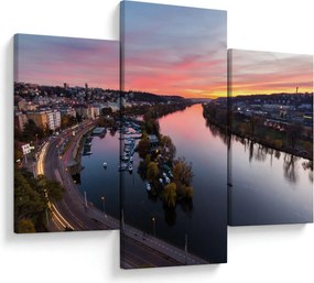 Tablou cu Praga nocturnă (90x60 cm)