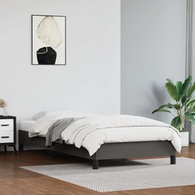 346872 vidaXL Cadru de pat, gri, 80x200 cm, piele ecologică