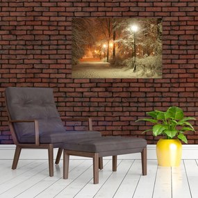 Tablou - Parcul înzăpezit (90x60 cm)