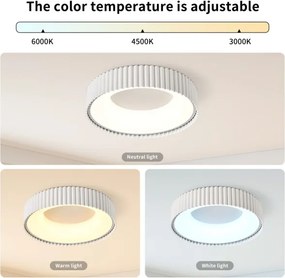 Brilagi - LED dimabil, plafonieră FALCON MODERN LED/30W/230V 40 cm alb + telecomandă