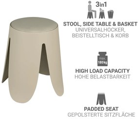 Scaun bej stivuibil din plastic Comiso – Wenko