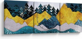 Tablou - Peisaj polar (cu ceas) (90x30 cm)