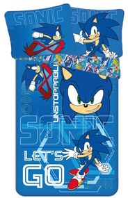 Sonic Ariciul Let's go ui Set de lenjerie de pat 140×200cm, 70×90 cm
