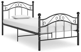 324991 vidaXL Cadru de pat, negru, 100 x 200 cm, metal