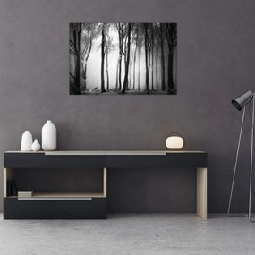 Tablou - Lup în pădurea întunecată (90x60 cm)