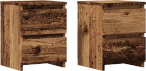vidaXL Noptiere, 2 buc., lemn vechi, 30x30x40 cm, lemn prelucrat