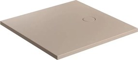 Cadita de dus compozit Omnires AquaRock M+ patrata bej dune mat 80x80 cm