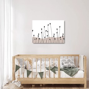 Tablou pe sticlă - Pajiște grafică N⁰1 (70x50 cm)