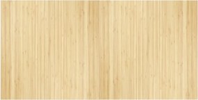 vidaXL Covor dreptunghiular, natural deschis, 100x200 cm, bambus