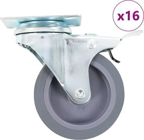 vidaXL Roți pivotante, 16 buc., 75 mm