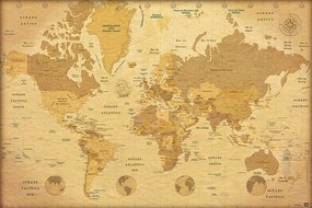 Poster World Map - ES Vintage