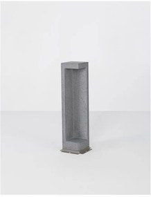 Stalp LED modern de exterior IP65 GRANTE gri ciment, H-53cm