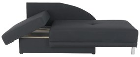 Canapea extensibilă, material textil gri-negru, stânga, LAUREL