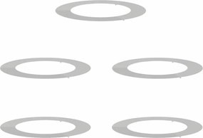 vidaXL potrivit pentru inele de copac plat 5 pcs Argintiu Ø60 / 90 cm