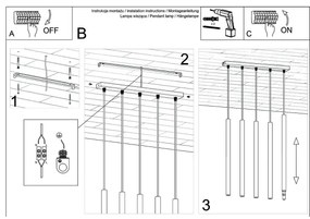 Lustră pe cablu Sollux SL.1173 PASTELO 5xG9/8W/230V auriu