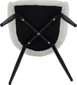Scaun de sufragerie, alb/negru, SANAKO TYP 1