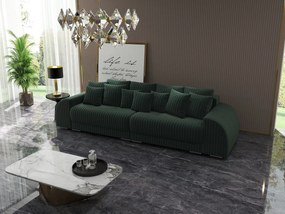 Canapea extensibilă dumonde cu 2 lăzi de depozitare si sezut confortabil din spuma high-density, Verona Ambience Green 310x100 cm