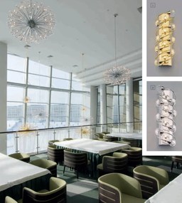 Aplica de perete cristal Swarovski Spectra design modern de lux GALAXY 4L crom