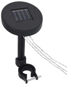 vidaXL Instalație de lumini cu LED pentru foișor, cu panou solar