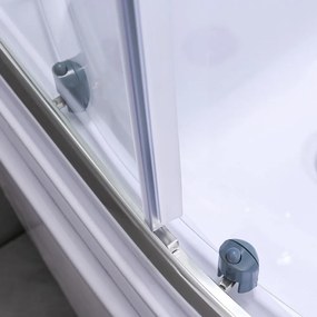 Cabină de duș Karolino 80 cu cadă adâncă albă