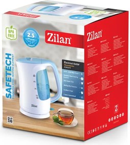 Fierbator electric ZILAN ZLN1673 - 2200W, 2.5L, filtru anticalcar, albastru