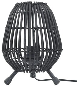 Lampa cu suport de masa, negru, 60 W, 20x27 cm, rachita, E27 Negru, 1, 1